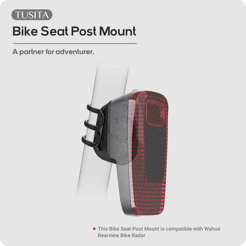TUSITA D-Shaped, aero or Round Seat Post Mount Compatible with Wahoo TRACKR Radar - GPS System Accessories