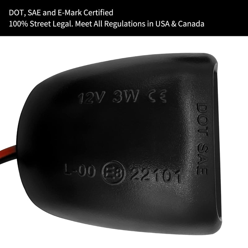 Full LED License Plate Light Tag Lamp Assembly Compatible with Chevy Silverado GMC Sierra 1500 2500 3500 Suburban Tahoe Yukon XL Cadillac Escalade EXT Black