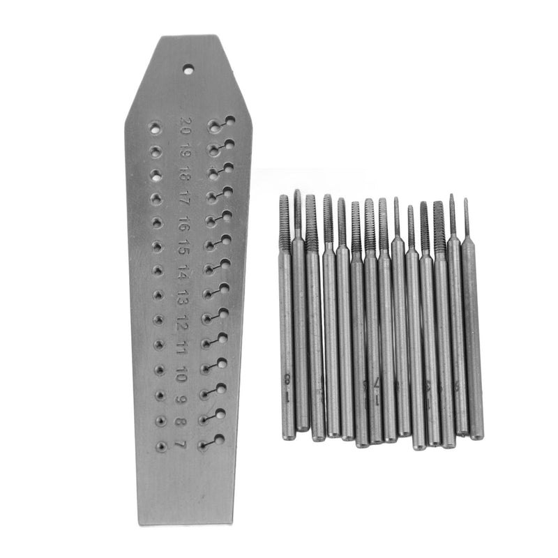 14pcs Tap and Die Set Jewellers Miniature Thread Tool Kit for Jewelry Making Watch Repair