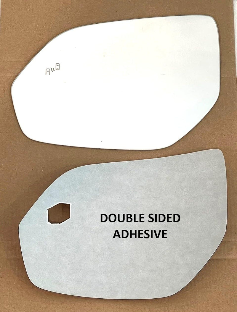 Blind Spot Mirror Glass with Full Size Adhesive for 2018-2025 Volkswagen Atlas Driver Side View Left LH