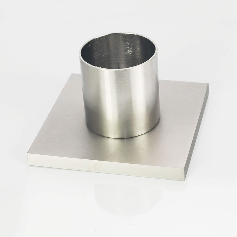 PHASAT Brass Floor Drain Contemporary 4 inches Square, with Removable Strainer,Brushed Nickel,80601N Brushed Nickel