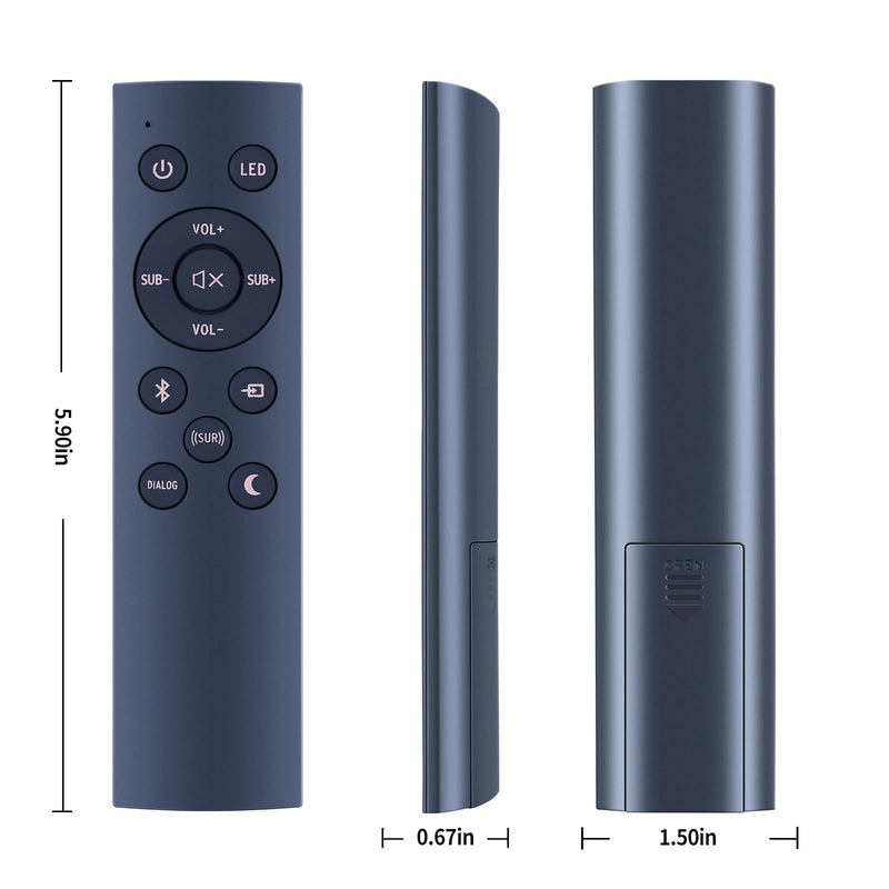 PZL New 1067744 Replacement Remote Control for Klipsch Soundbar R-4B II RSB-11 BAR 40 RSB-14 R4B II R-4B II R-4B II NA, for Klipsch Cinema 400 2.1 Sound Bar