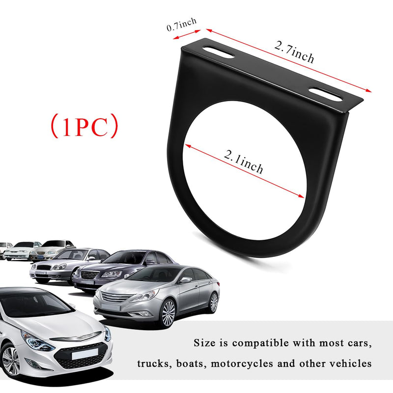 Single Gauge Mounting Panel, 2.1 Inch Gauge Mounting Panel Bracket Pod with Single Hole, Metal Gauge Pillar Bracket Holder for Most Vehicles' Dashboard, Car Accessories 1 PCS