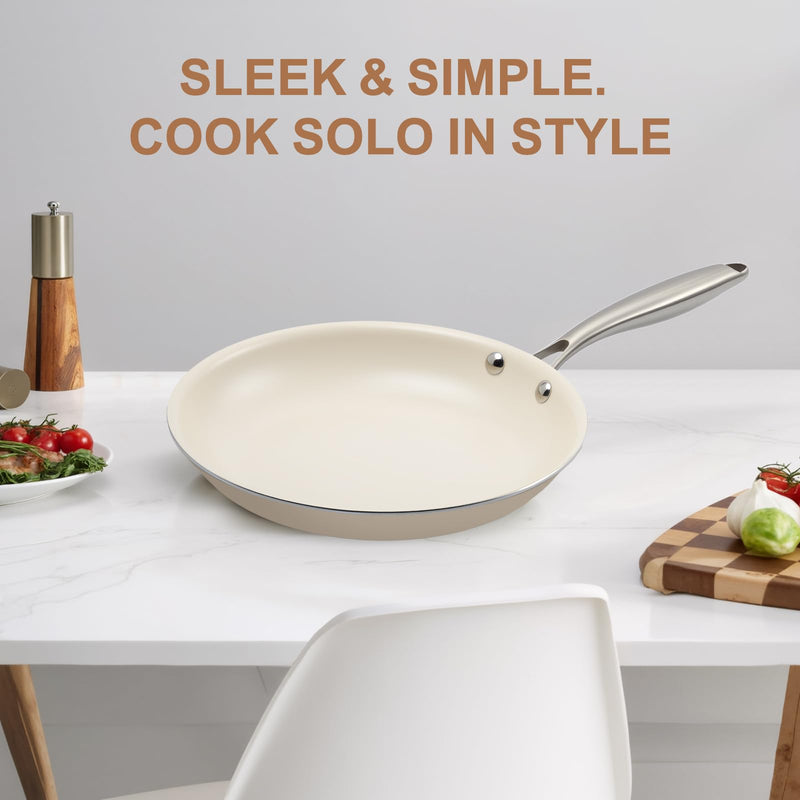 9.25" Ceramic Nonstick Pan | PFAS-Free, Easy Clean, Low-Heat Use 9.25 inch