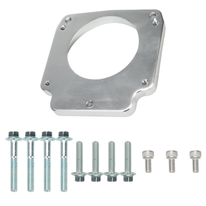 LS Throttle Body Adapter 92mm Compatible for LS1 3 Bolt Intake Manifold to LS3 4 Bolt Throttle Body DBC LM7 LR4 LQ4 LS6 L59 LQ9 LM4 L33 LSX 4.8L 5.3L 5.7L 6.0L Billet Replace#551513