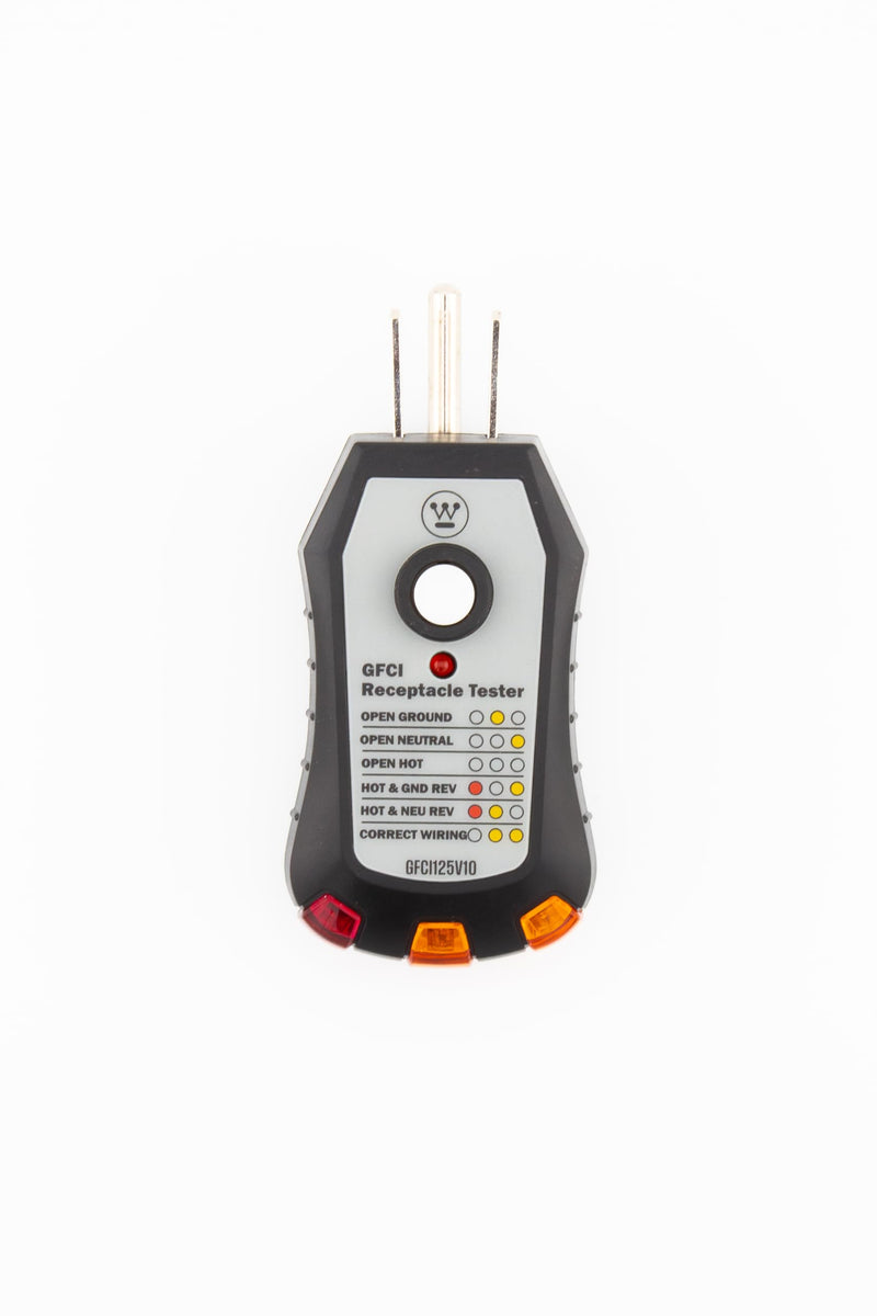 Westinghouse Plug-in Electric Voltage Tester for Standard 3-Wire & GFCI 120V Electrical Receptacles & Outlets, Professional & DIY Use, 2 Yr Warranty