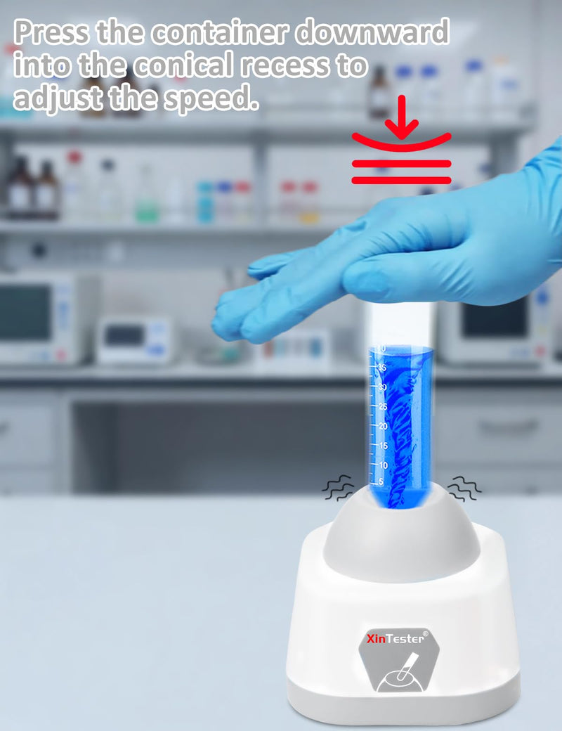 Xin Tester Lab Mini Vortex Mixer, 100ml DIY Model Paint Shaker Nail Polish Mixer Machine 3000RPM, Eyelash Adhesives Pigment Tattoo Ink Mixing with 120pcs Balls - Gray