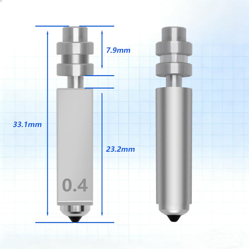 5PCS Kobra 4/Kobra X Nozzle 0.25/0.4/0.6/0.8MM, Integrated Quick Swap Hardened Steel Nozzle High Speed All Metal Hot End Throat Tube Nozzle Replacement Kit for Anycubic Kobra X,Kobra 4 3D Printer 5PCS Muilt Size Nozzle