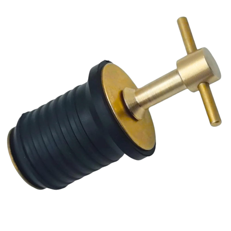 MarineNow Brass T-Handle Drain Plug 1" Diameter Choose Pack Size 5-Pack
