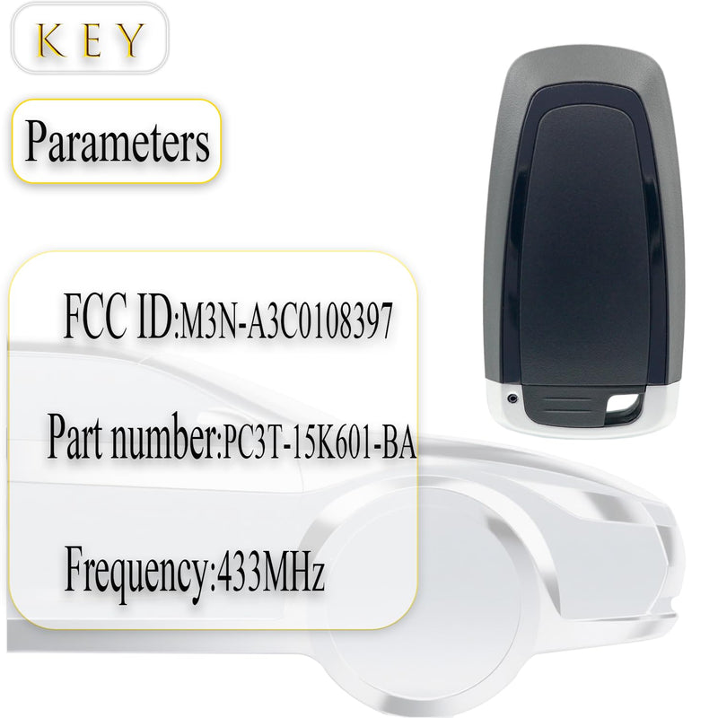 Keyless Entry Remote Control Smart Key Fob for Ford F150 2023-2026 | XYSKJFOB Proximity Key Fob Replacement for Ford F150 2023 2024 2025 2026 M3N-A3C0108397 164-R8370 164-R8330 PC3T-15K601-BA