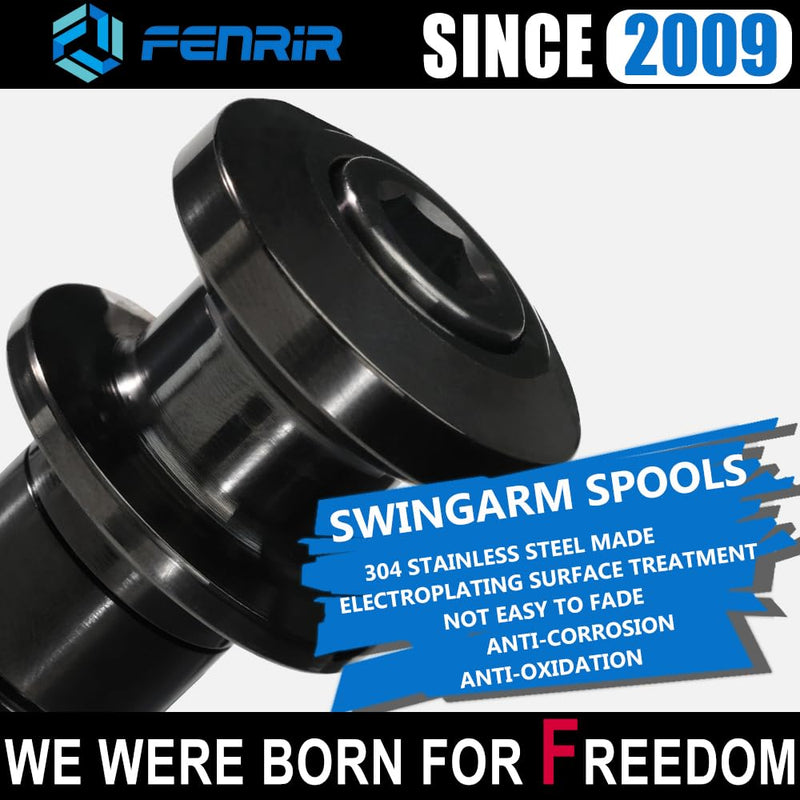 FENRIR Motorcycle Swing Arm Spools Paddock Stand Bobbins Cotton Reels Sliders for M8 ZH2 Z900 Z650 ZX10R ZX6R ZX4R Ninja CBR1000RR-R/RR CBR600RR S1000RR S1000R GSXS1000 GSXR1000 GSXS750 Street Triple