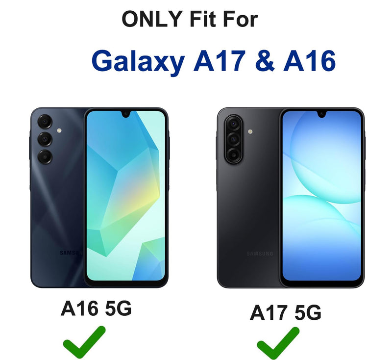 for Samsung Galaxy A17 5G Case with Belt Clip Holster,2X Screen Protector,Heavy Duty Military Grade Full Body Shockproof Dust-Proof Rugged Protective Cover for Samsung Galaxy A17 (Blue) Blue