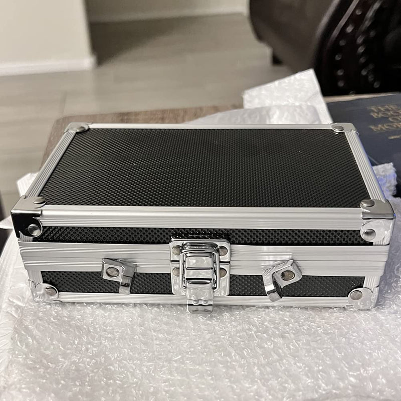 Aluminum Carrying Case - Mini Aluminum Foam Briefcase ToolBox - Portable Tool Case (180 * 110 * 55mm) 180*110*55mm