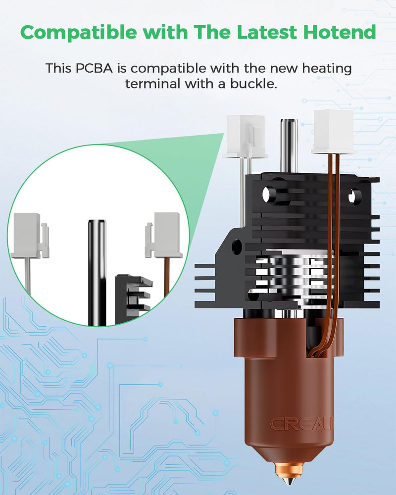 Creality 2025 New Version K1 Series Hotend PCBA Adapter Board, K1 SE Hotend Toolhead Module, T9_GD32F303CBT6 NOZZLE-C-V13 HQPCB-2 PCBA Breakout Module Replacement for 3D Printers K1 SE/K1C/K1/K1 Max