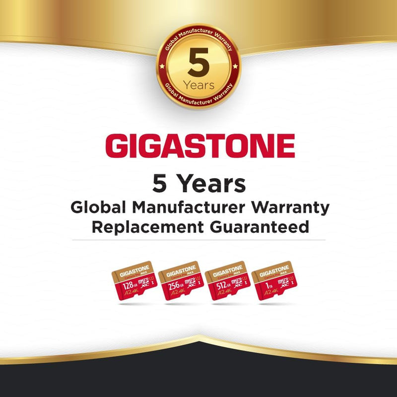  [AUSTRALIA] - [5-Yrs Free Data Recovery] GIGASTONE 256GB Micro SD Card with USB 3.2 Type C Card Reader, 4K Camera Pro MAX, A2 V30 MicroSDXC Memory Card for Gopro, 4K UHD Video, Up to 130/85 MB/s with Adapter