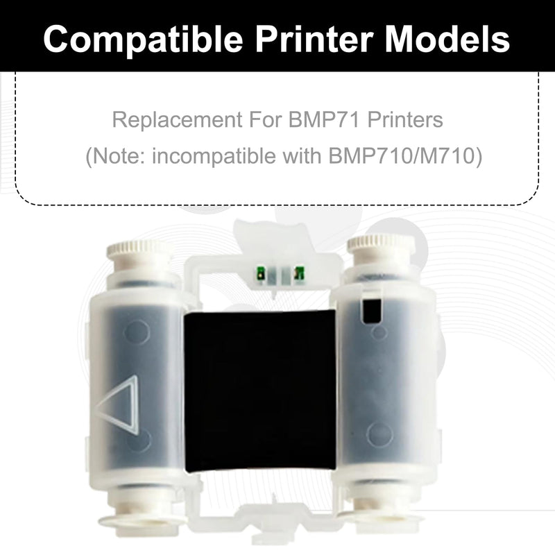 1 Pack M7-R6000 Printer Ribbon Halogen Free Compatible with Brady BMP71 Printer 2 Inch x 150 Feet (Note: Incompatible with BMP710/M710)