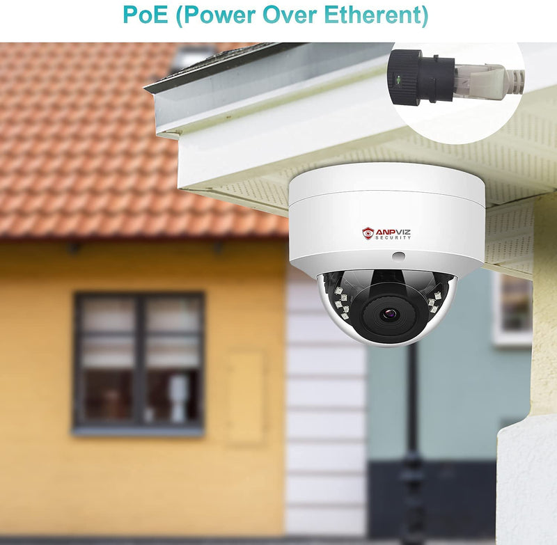 Anpviz 4MP PoE IP Dome Camera with Microphone/Audio, IP Security Camera Outdoor Indoor, 98ft Night Vision, IP66 Waterproof, 2.8mm Wide Angle Lens, 24/7 Recording, Not PTZ, NDAA Complaint (U Series)
