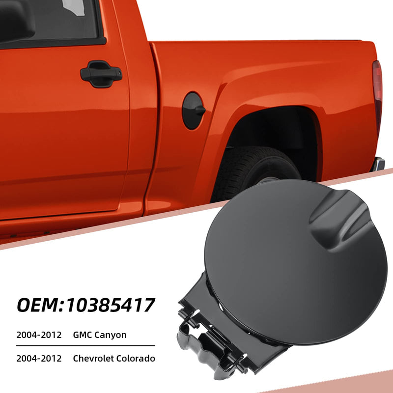 10385417 Fuel Filler Gas Door Tank Matte Black Gas Cover Cap Fuel filler gas door Compatible with Chevy Colorado & GMC Canyon 2004 2005 2006 2007 2008 2009 2010 2011 2012
