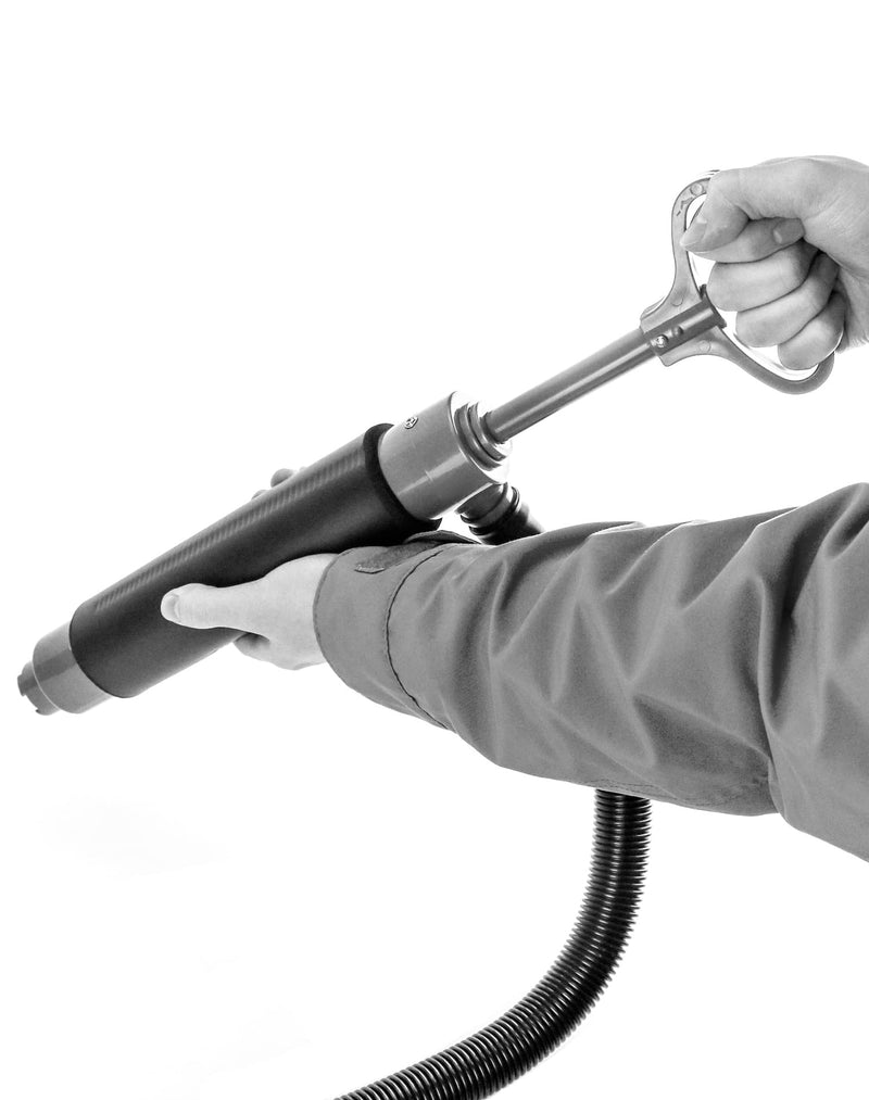 QWORK Bilge Pump with Reversible Hose, Manual Bilge Pump, Hand Water Pump, Portable Kayak Hand Water Pumps with Reversible Hose, for Emergency Dewatering On Small Boat, Canoe or Dinghy, 15.5"