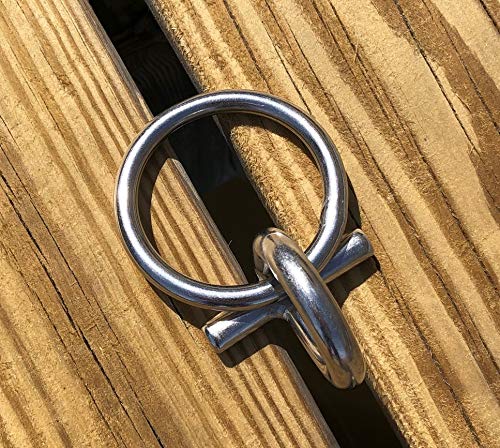 US Stainless Portable Dock Cleat 316 Stainless Steel with O-Ring for Fenders, Bumpers, Mooring Line Marine Grade