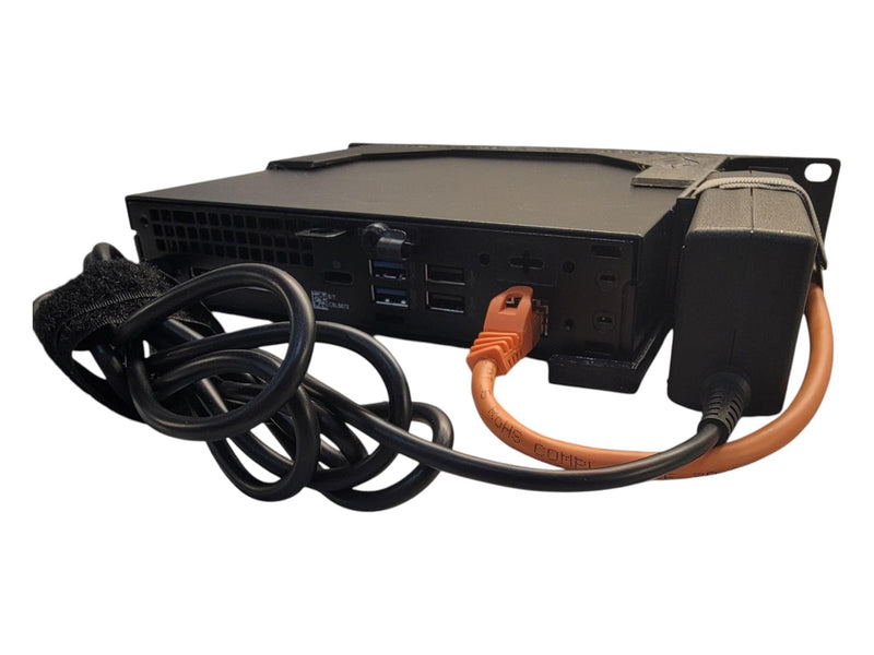 Generic 10 inch 1U Network Rack Mount for Dell OptiPlex Micro Form Factor Case, Front Access Network Connection (Black) Black