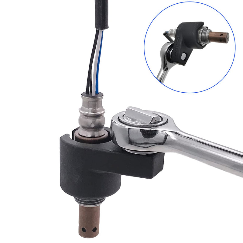1 Pcs Offset Oxygen Sensor Socket 3/8-Inch Drive by 7/8-Inch 22mm Wire Gate Accesses Sensor from Side, Preventing Damage to Wires, Universal for Most Models of Cars Oxygen Sensor Offset Puller 1 pcs