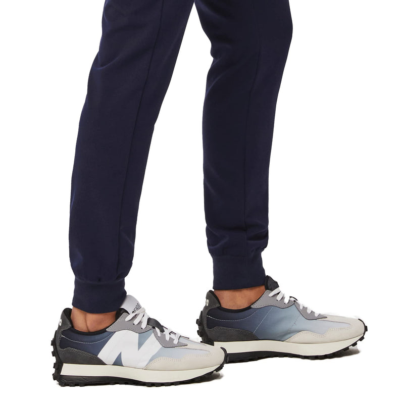 FIGS Zamora Jogger Scrub Pants for Women — Slim Fit, 6 Pockets, Yoga Waistband, Ribbed Ankle Cuffs, Anti-Wrinkle Regular Medium Navy
