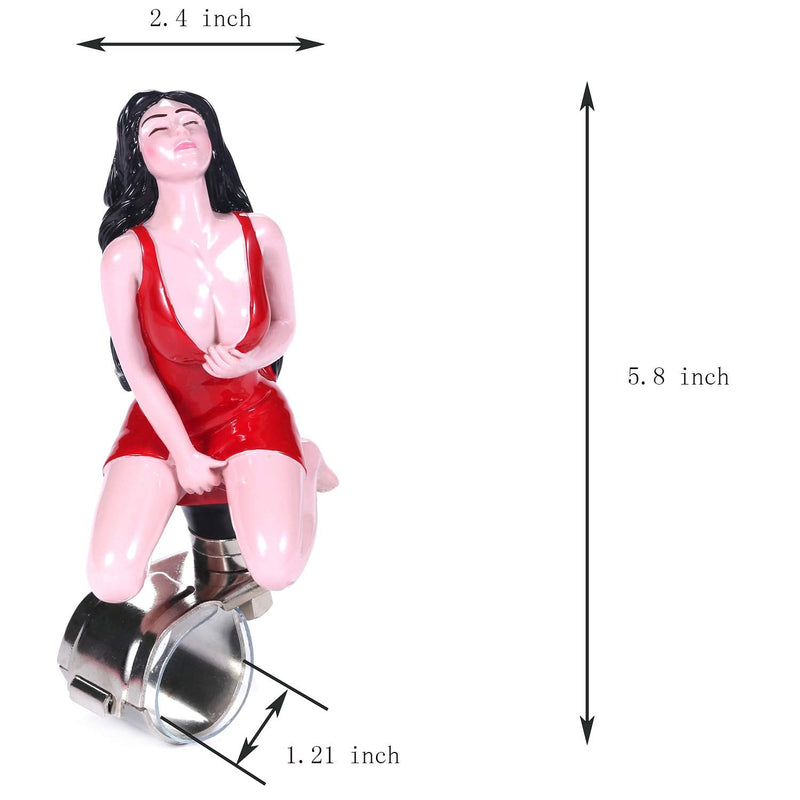 Steering Wheel Knob Spinner Beauty Suicide Turning Driving Power Handle Universal Fit Most Vehicles Cars Trucks Tractors Mowers Forklifts Boat Golf Carts (Red) red