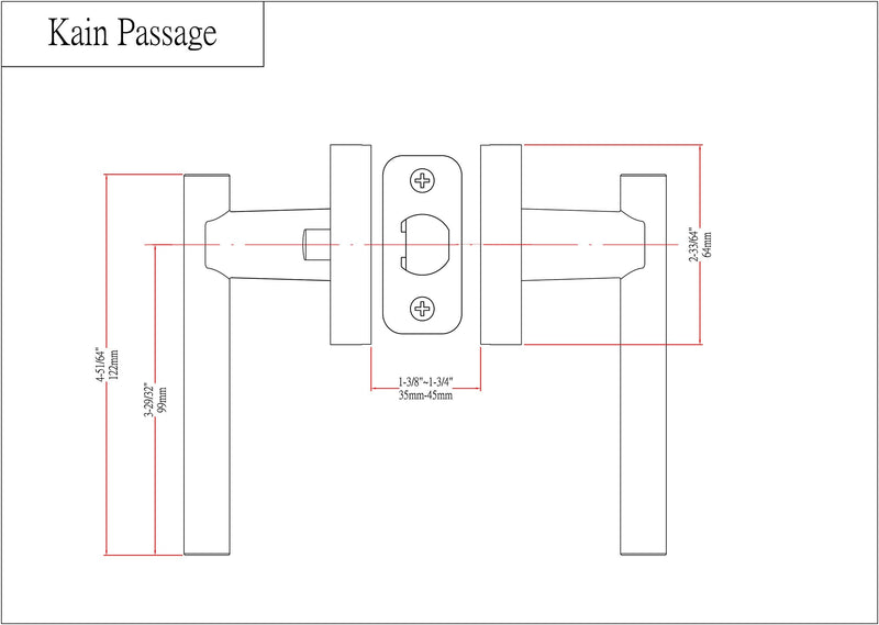 Kain Design Contemporary Polished Chrome Passage Euro Door Lever Hardware (Hall and Closet) Passage (Hall & Closet)