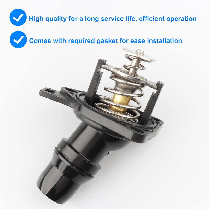 Thermostat Housing Assembly, Compatible with Honda 2.4L L4-2003-2007 Accord 2.4, 2003-2011 Element 2.4, Replace THH-002, 554-170, 19301-RAA-A02, 19301RAAA02 - Only for 2.4L L4 Vehicles