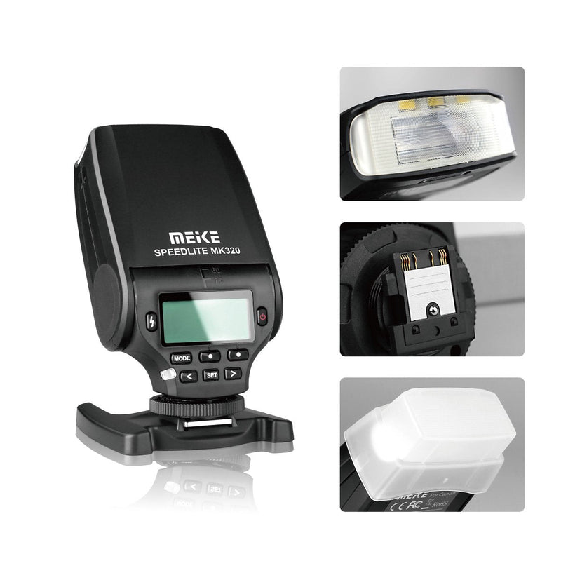 MEIKE MK-320N Mini TTL Speedlite Automatic Flash for Nikon MI Hot Shoe DSLR and Mirrorless Cameras J1 J2 D550 D810 D800 D3300 D7000 etc