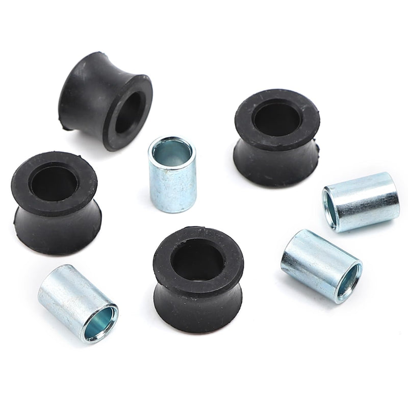 Minho 4Pcs 10MM Rear Shock Absorbing Suspension Bushing Set in Rubber Material Compatible with Most Motorcycles Scooter ATV UTV Go Kart,Black Color black ID; 10MM