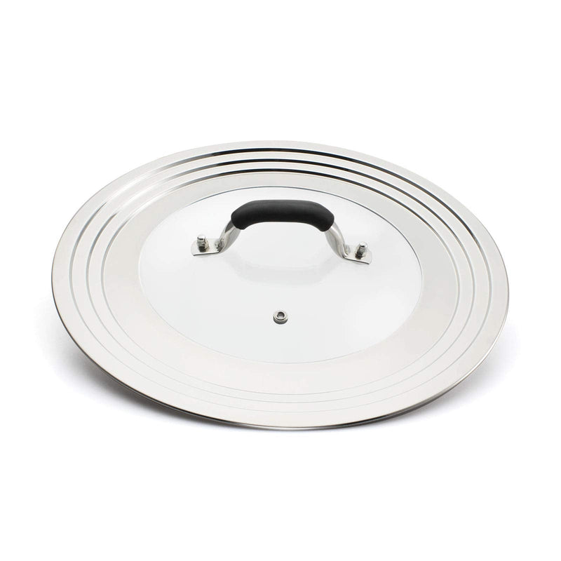 15 inch Large Universal Lid for 11-15" Pans Pots, Stainless Steel Pan Lid Cover for 11 12 13 14 15 In Cast Iron Skillets Frying Pans Woks 15 Inch