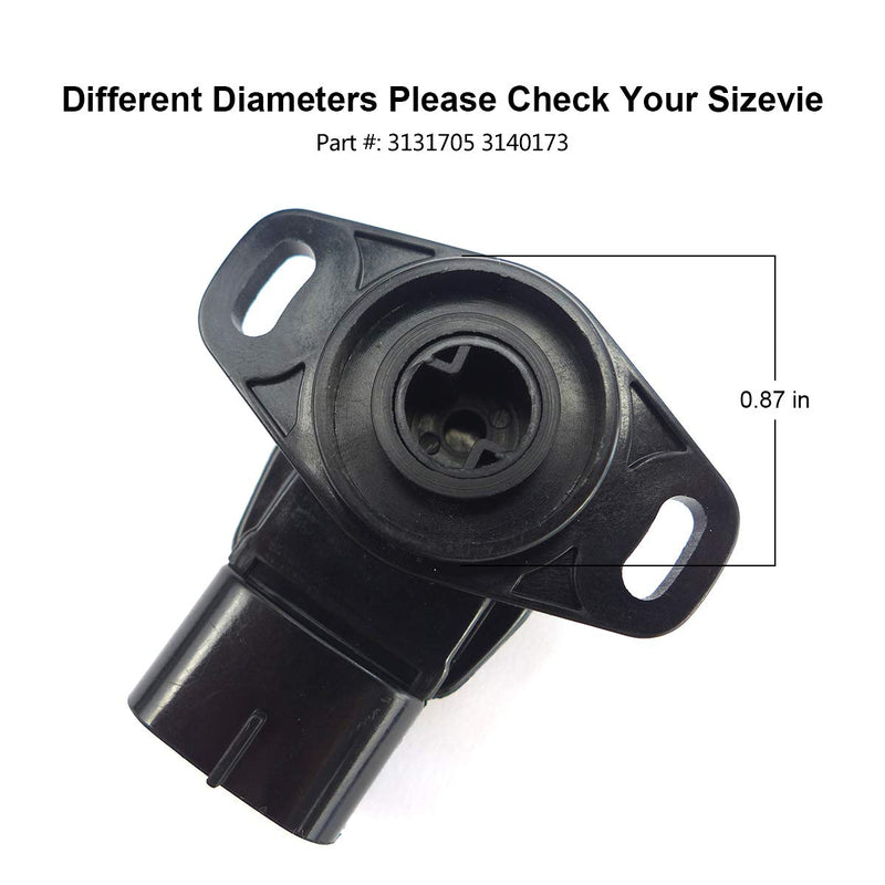 0.87in/22mm Throttle Position Sensor TPS Replace 3131705 3140173, Fit for Polaris Ranger, Sportman, RZR, Ranger Crew 500 570 800 2009-2019