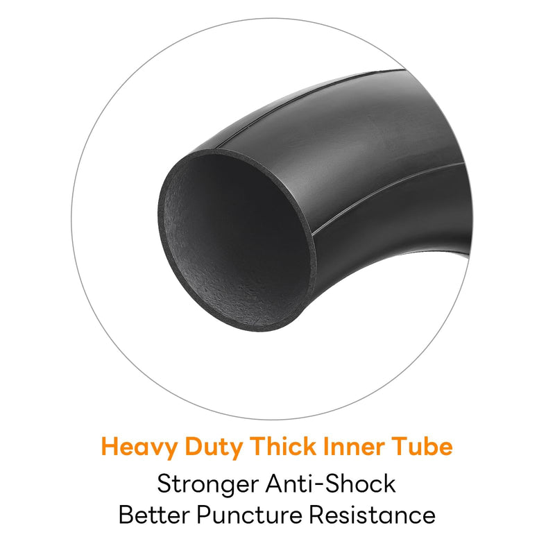 Heavy Duty 12/12.5x1.75x2.25 Thick 40% Butyl Inner Tube, 12 1/2 x 2 1/4 Inner Tube with CR202 Angled Valve Stem Compatible with Most 12x1.75/2.125 12x2.25 12.5X1.75/2.25 Bike/Scooter Tire Tube 2Pcs