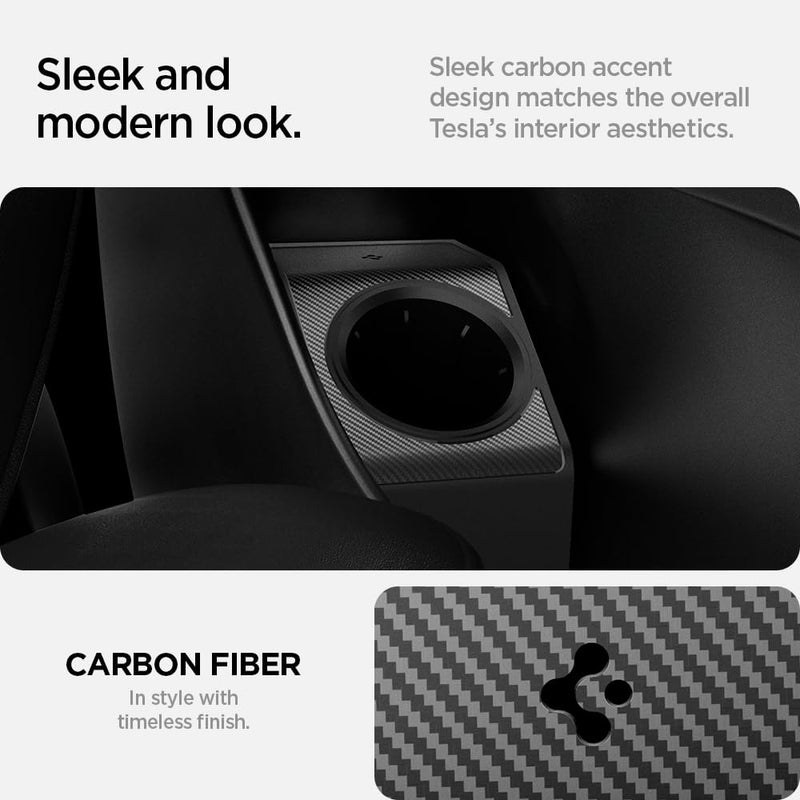 Spigen J1772 Charging Adapter Door Dock for All Tesla Model Y [Compatible with Model Y Juniper 2025/26] (SAE J1772 Charging Adapter NOT Included) - Refer to The Video for Installation