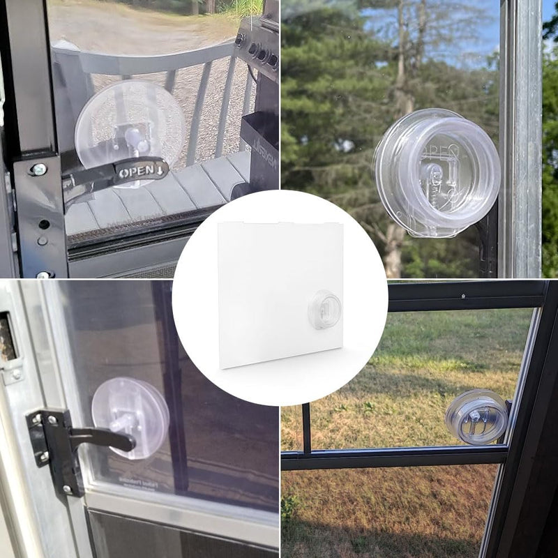 Dyno Racing Replacement RV Screen Door Slider Panel Plastic with Push-Down Knob Opener，Clear，239061