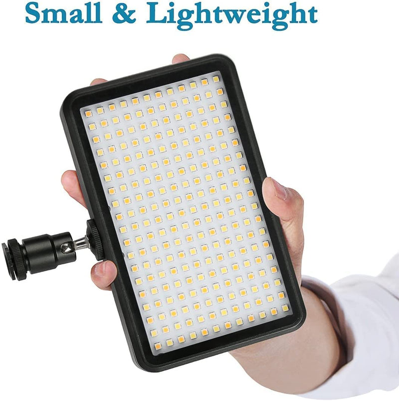 W228 LED Video Light 6000k Dimmable Ultra Bright Panel Digital Camera/Camcorder Light, LED Light (No Battery)