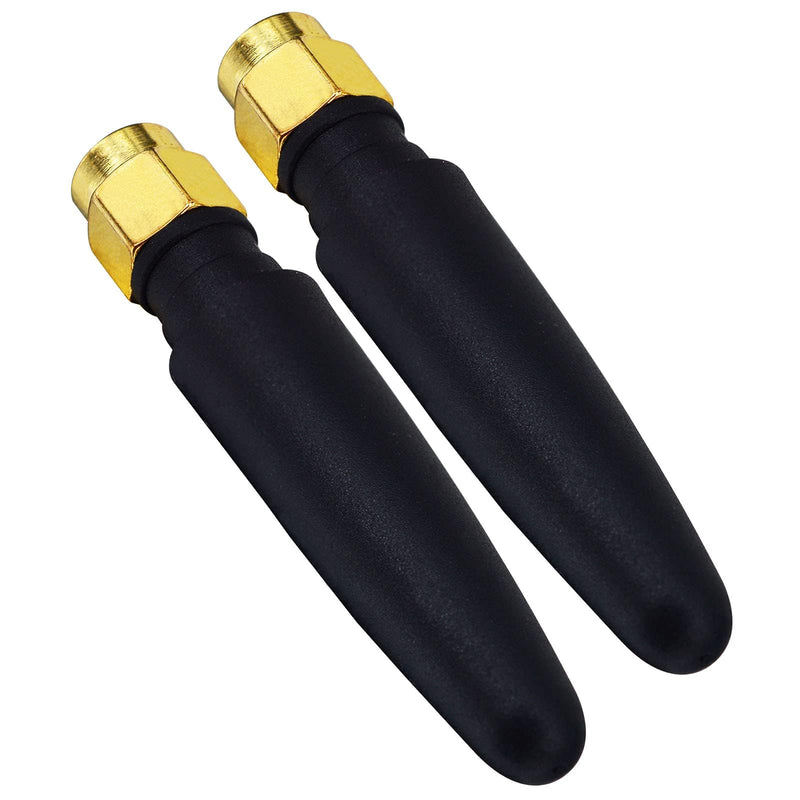 BOOBRIE 2-Pack 2.4GHz Mini WiFi Antenna 2dBi FPV Antenna Omni Directional SMA Male Omni-Directional Small PC WiFi Bluetooth Antenna Aerial Signal Booster Adapter Network Receive for Wireless Router