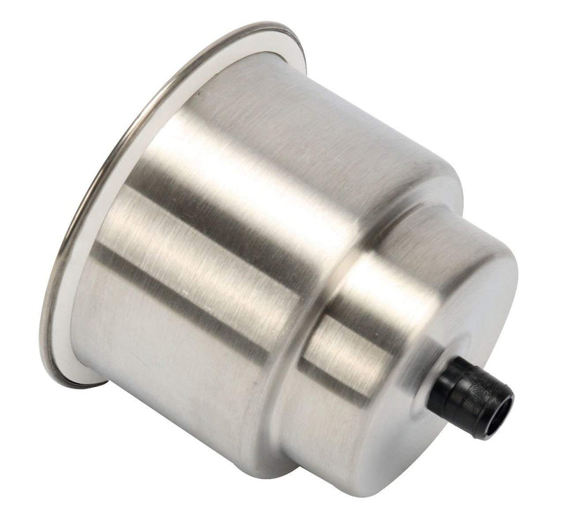 Amarine Made Stainless Steel Cup Drink Holder with Drain Marine Boat Rv Camper (6-Pack)