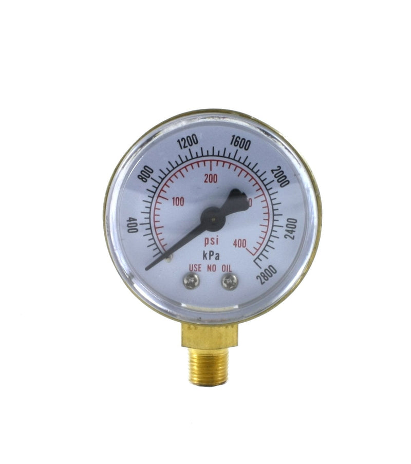 SÜA - Low and High Pressure Gauges for Acetylene Regulator 0-30 psi & 0-400 psi - 2 inches - 1/8'' Thread - LDB LDB - Low and High