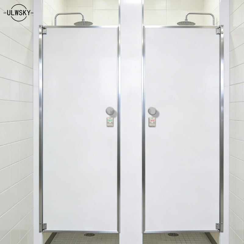 1Pack Silver Latch Indicator,Bathroom Stall Door Latch,Privacy Partition Lock with Occupancy Indicator for Public Toilet Stall Door