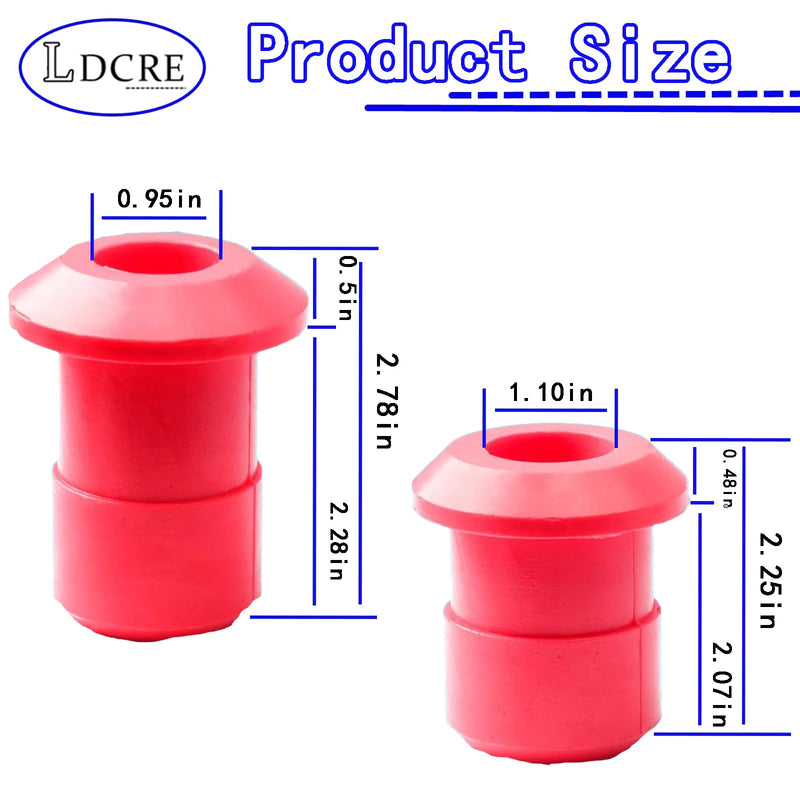 4Pcs Polyurethane Subframe Bushing Kit,Compatible With Nissan Rogue 2008-2013,Front & Rear Sub Frame Bushing Kit Replaces 54466-JD000 54467-BR00A,Red