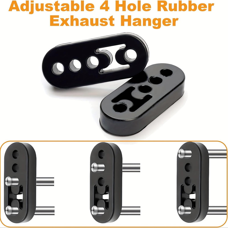 Exhaust Hanger and Rubber Bracket Separation Exhaust Pliers and 4 Hole Exhaust Hanger Rubber Kit, Universal Exhaust Insulators Muffler Hangers Removal Tool