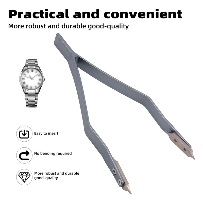 Watch Spring Bar Tweezers, Alloy Steel Y-Shaped Spring Bar Repair Tool Accessories with Screw for Watch Strap Band Replacing & Bracelet Link Chain Length Adjusting