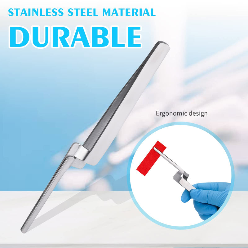 5PCS Dental Articulating Paper Holder - Pliers Straight Holding Stainless Steel Tweezers Hold Firmly The Articulating Paper Forceps Dental Suitable for Dentist Students Household…