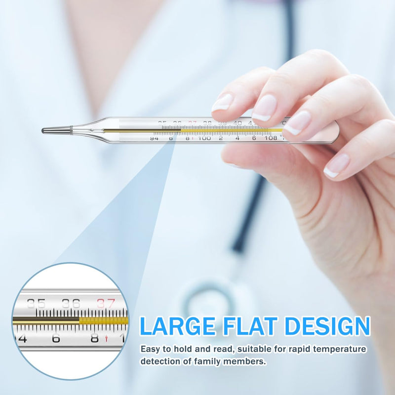 10PCS Lightweight General Temperatures, Classic Oral Temperatures Digital Oral Thermomete Rectal and Underarm Temperature for Fever Alarm Medical Thermometer