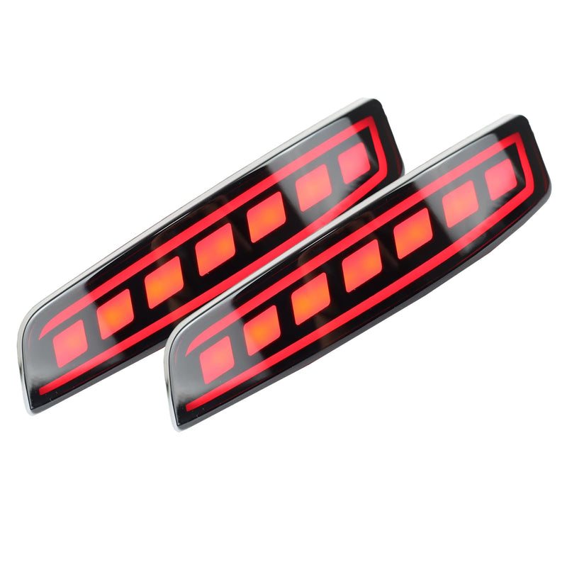 LED Rear Bumper Reflectors Light Fog Brake Tail Lamps Compatible with Lexus ES350 ES300h 2013-2018, 2013-2020 GS200t GS350 GS460 OEM Stock Reflector Turn Signal Side Marker Light (BLACK) BLACK