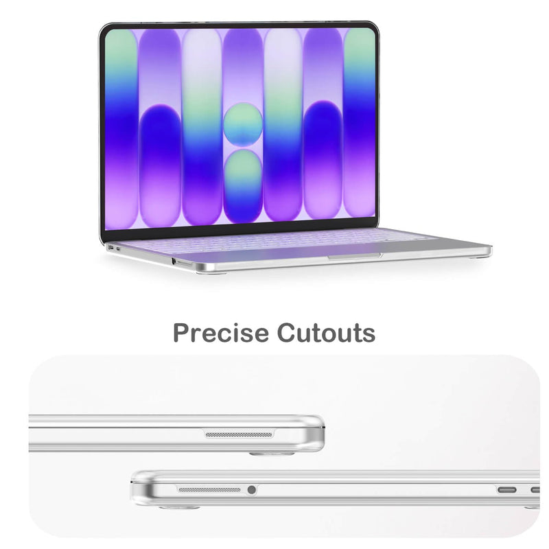 Feams for MacBook Neo 13 Inch Case 2026 A3404, Stylish Protective Clear Case Hard Shell Transparent Cover for MacBook Neo 13 Inch 2026 (A18 Pro Chip) with Keyboard Cover, Colorful Polka Dot