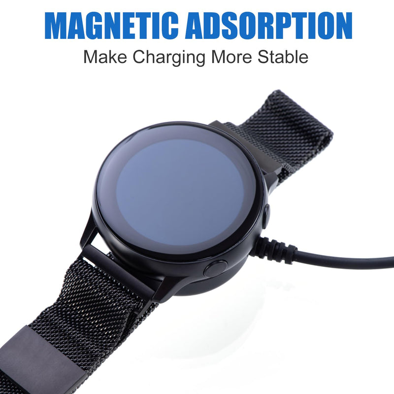 2 Pack Charger for Samsung Galaxy Watch Ultra/FE/8/7/6/5/4/3/Active 2/Active,Magnetic Replacement USB A/C Charging Cable Cord (USB A+Typy C) Typy A/C